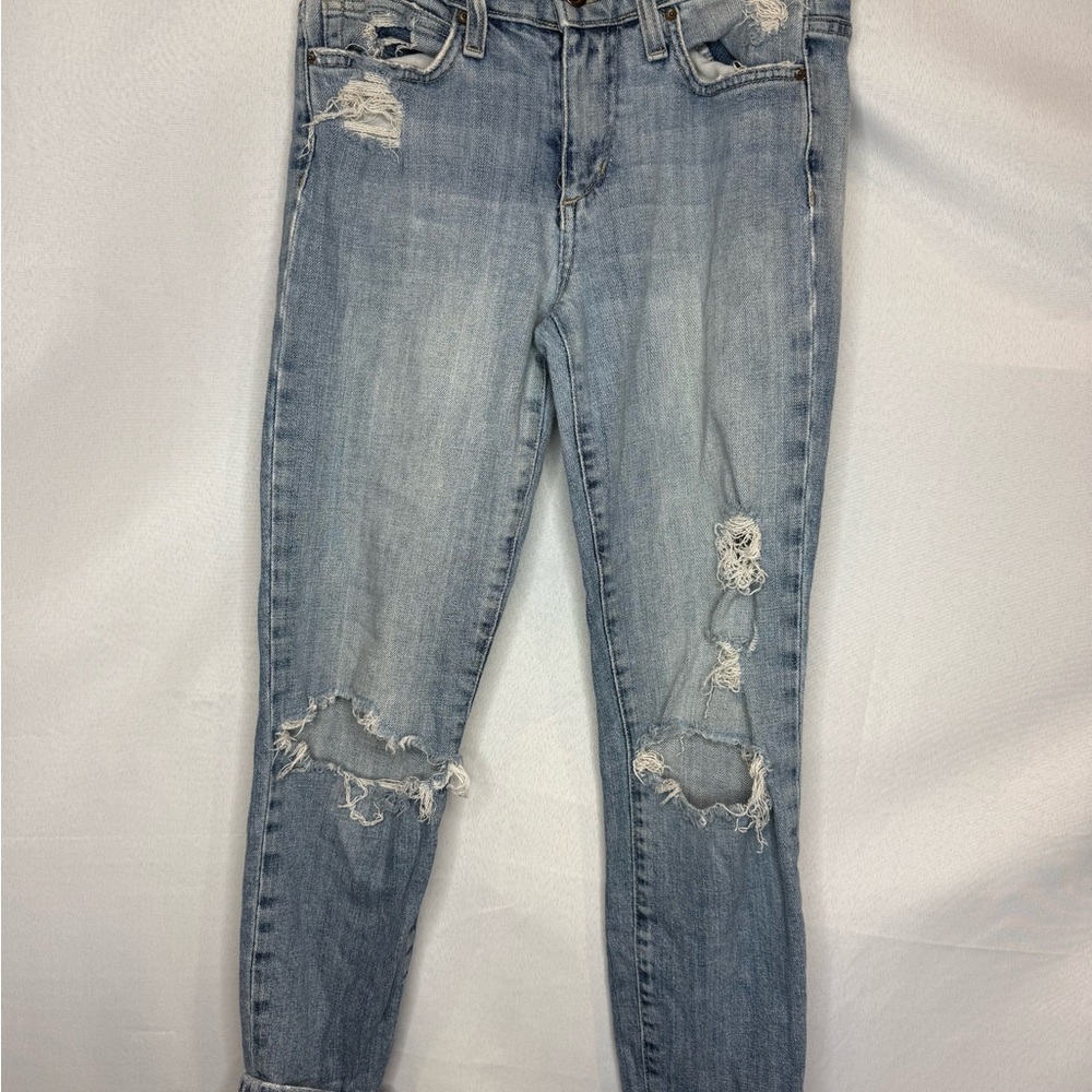 Joe's Jeans Blue Ankle Cropped Distressed
